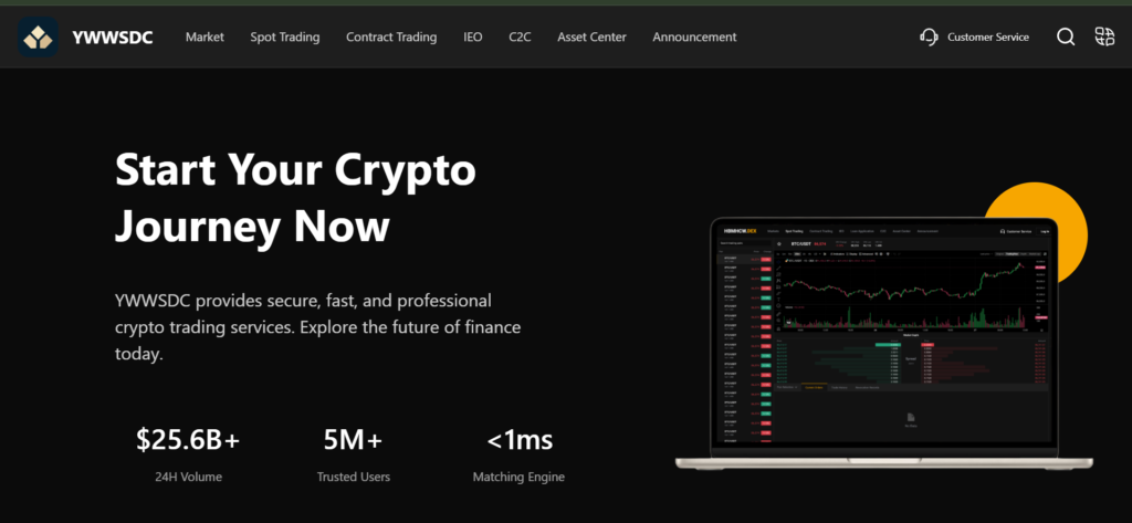Ywwsdc.com scam website homepage screenshot