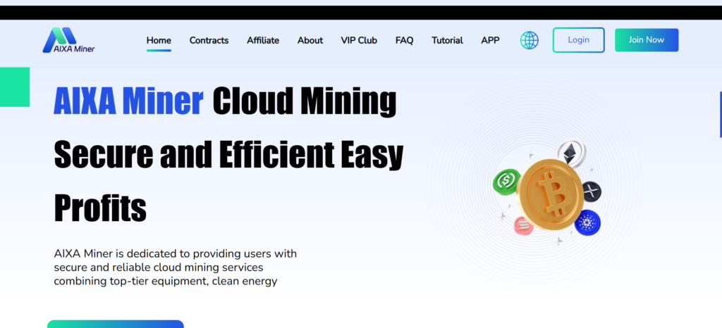 Aixaminer.com scam website homepage screenshot