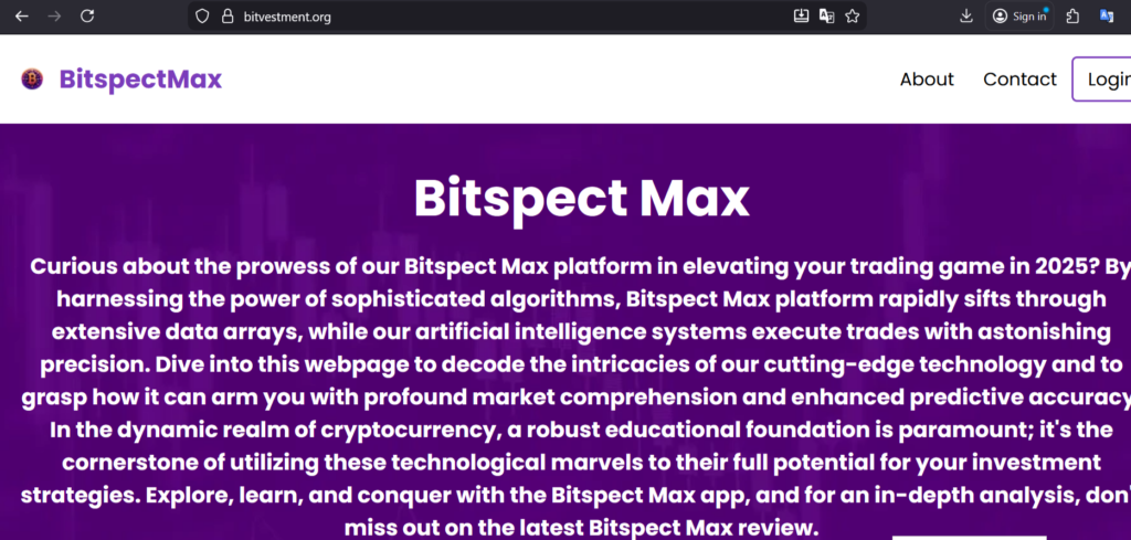 Bitvestment.org scam website overview