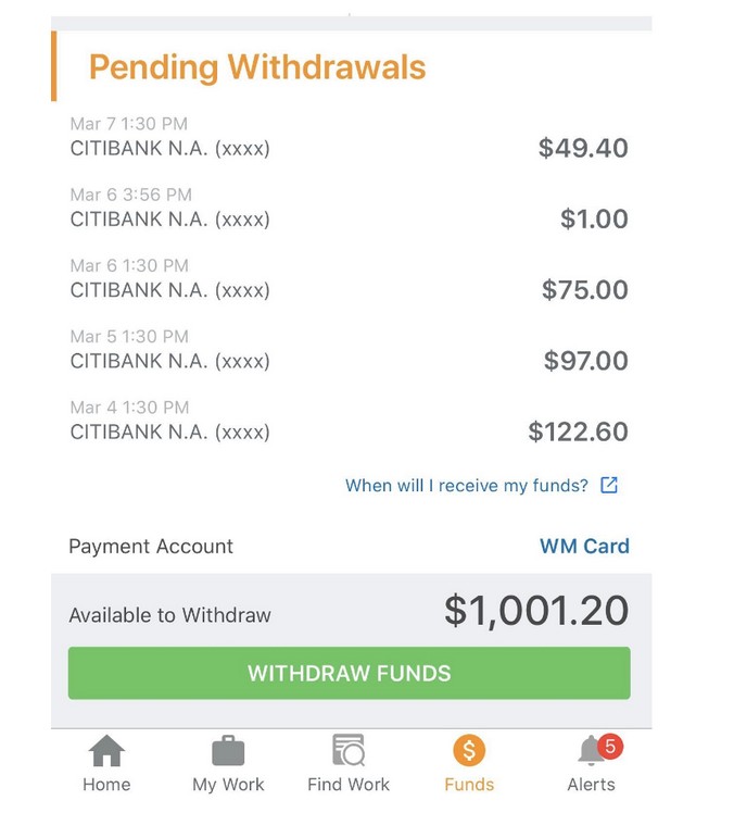TradGrip.com withdrawal pending screenshot