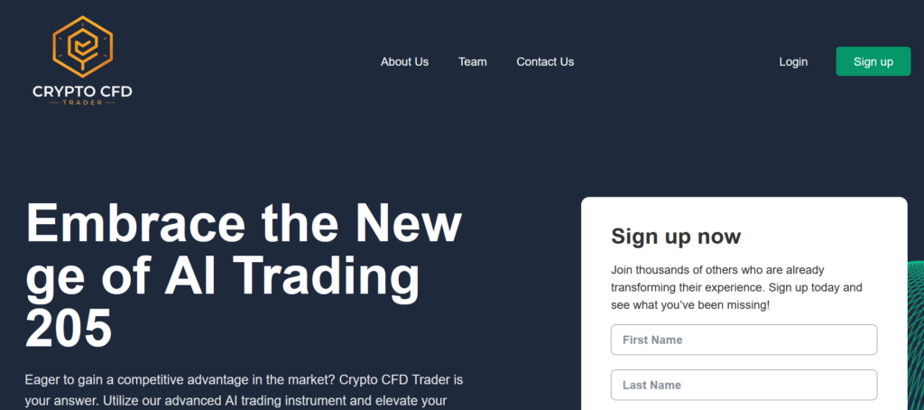 CryptoCFDTrader.io scam warning showing FCA unauthorised crypto trading and CFD investment platform risk alert