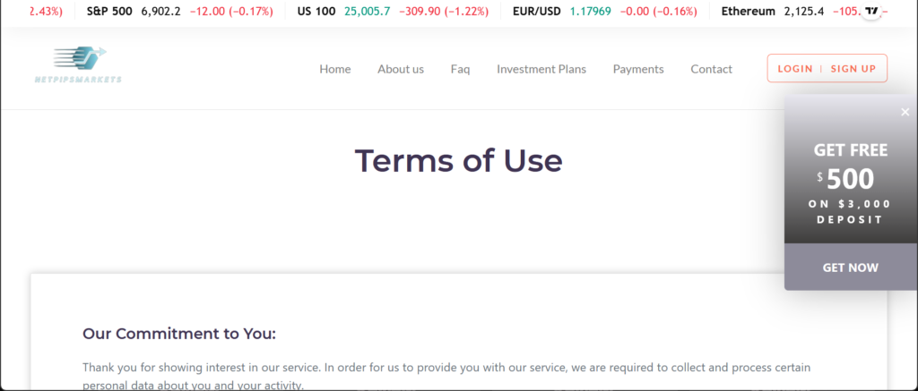 netpipsmarkets.net scam trading platform