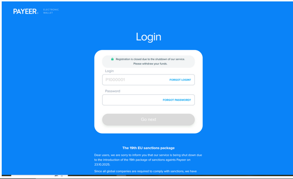 Payeer scam exchange platform