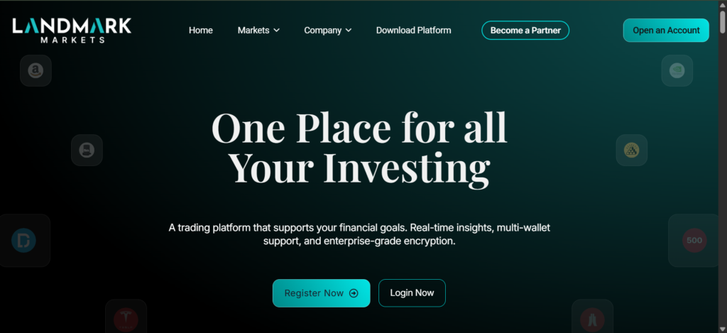 LandmarkMarkets.com homepage