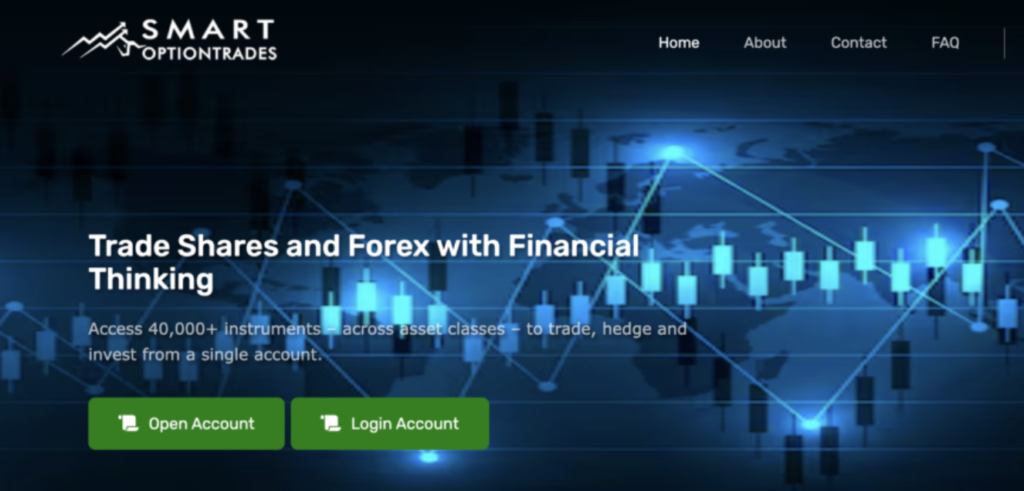 Smartoptiontrades.com homepage