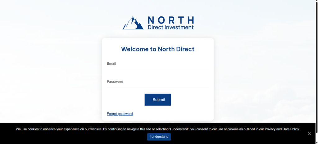Northdirect.com scam warning showing high-risk crypto and forex trading platform alert
