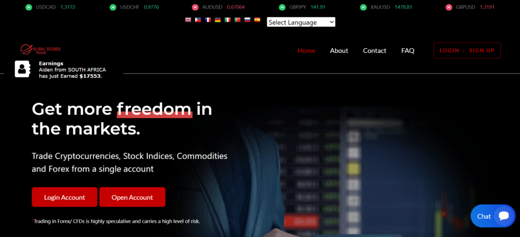 Warning: globalsecuredtrade.org is a scam trading site – avoid fake forex crypto investments"